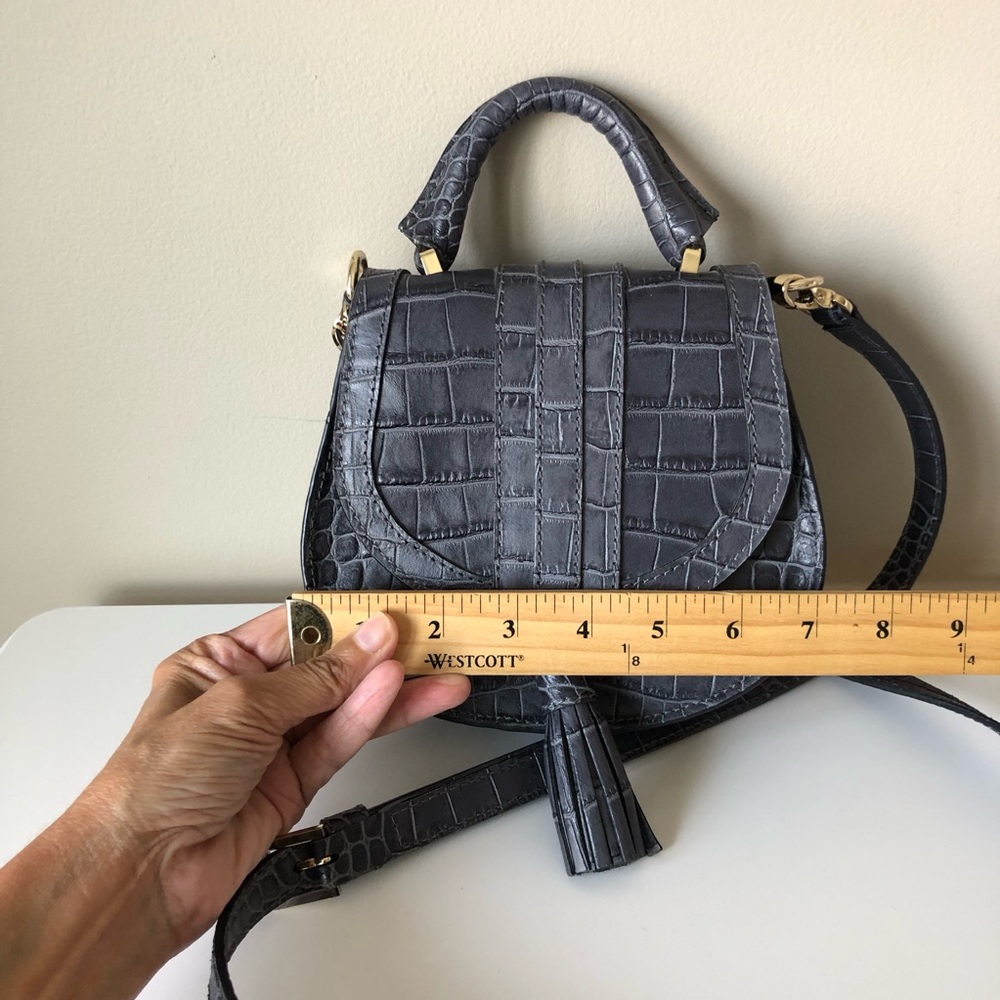 Demellier London The Venice Bag Blue Embossed Crocodile Leather Crossbody bag - Picture 12 of 13